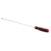 Craftsman CMHT65155 extra-long Phillips screwdriver with black and red handle, side angle, white background.