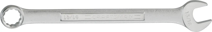 Photo of Craftsman CMMT44702 combination wrench, 13/16 inch, silver finish, flat lay on white background.