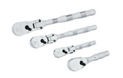 Photo of four CRAFTSMAN ratchet wrenches with knurled handles, model CMMT86507V, on a white background.
